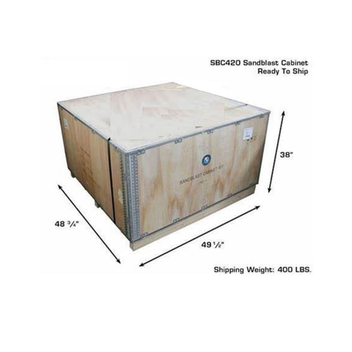 Atlas Large Sandblast Cabinet w/ Vacuum System #ATEHTSBC420-FPD, AlamoEquipment.com