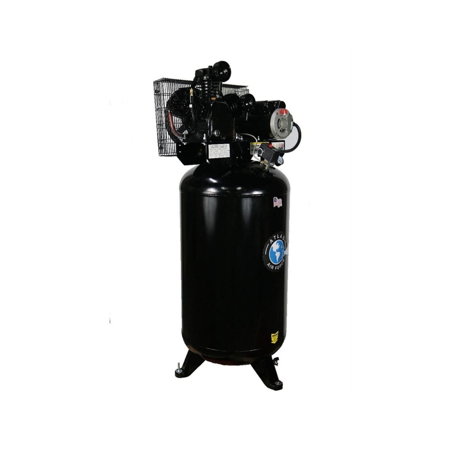 Atlas AF6 5HP 80 Gallon Vertical Air Compressor (No Magnetic Starter) #ATEMPAF6-FPD, AlamoEquipment.com
