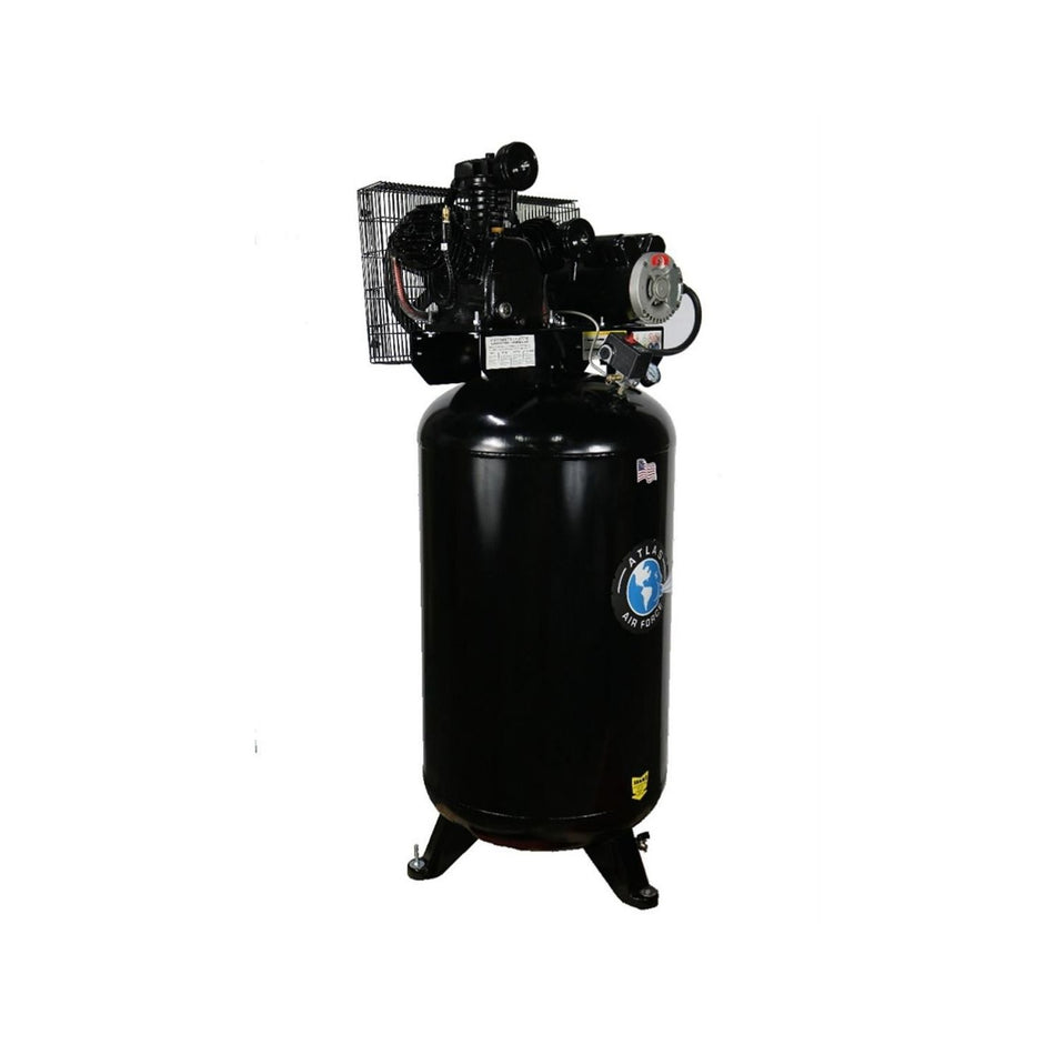 Atlas AF6 5HP 80 Gallon Vertical Air Compressor (No Magnetic Starter) #ATEMPAF6-FPD, AlamoEquipment.com