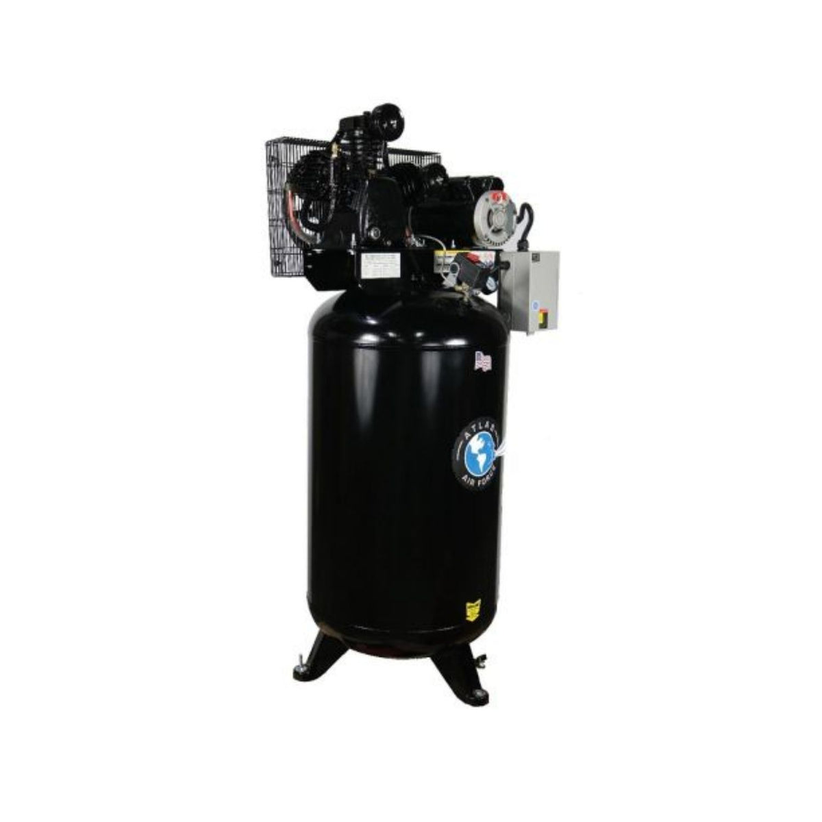 Atlas AF7 5HP 80 Gallon Vertical Air Compressor w/ Magnetic Starter #ATEMPAF7-FPD, AlamoEquipment.com