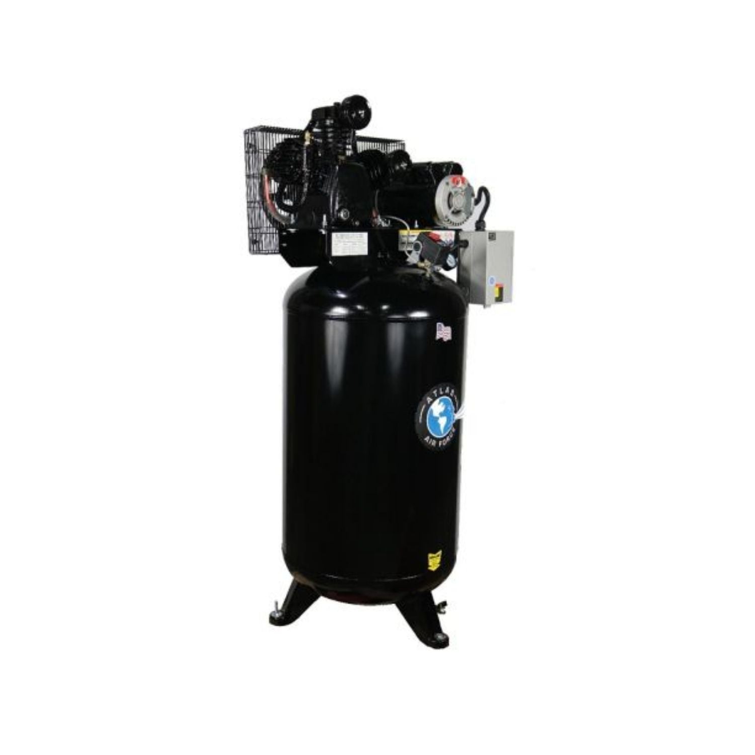 Atlas AF7 5HP 80 Gallon Vertical Air Compressor w/ Magnetic Starter #ATEMPAF7-FPD, AlamoEquipment.com