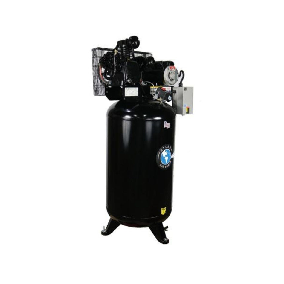Atlas AF7 5HP 80 Gallon Vertical Air Compressor w/ Magnetic Starter #ATEMPAF7-FPD, AlamoEquipment.com