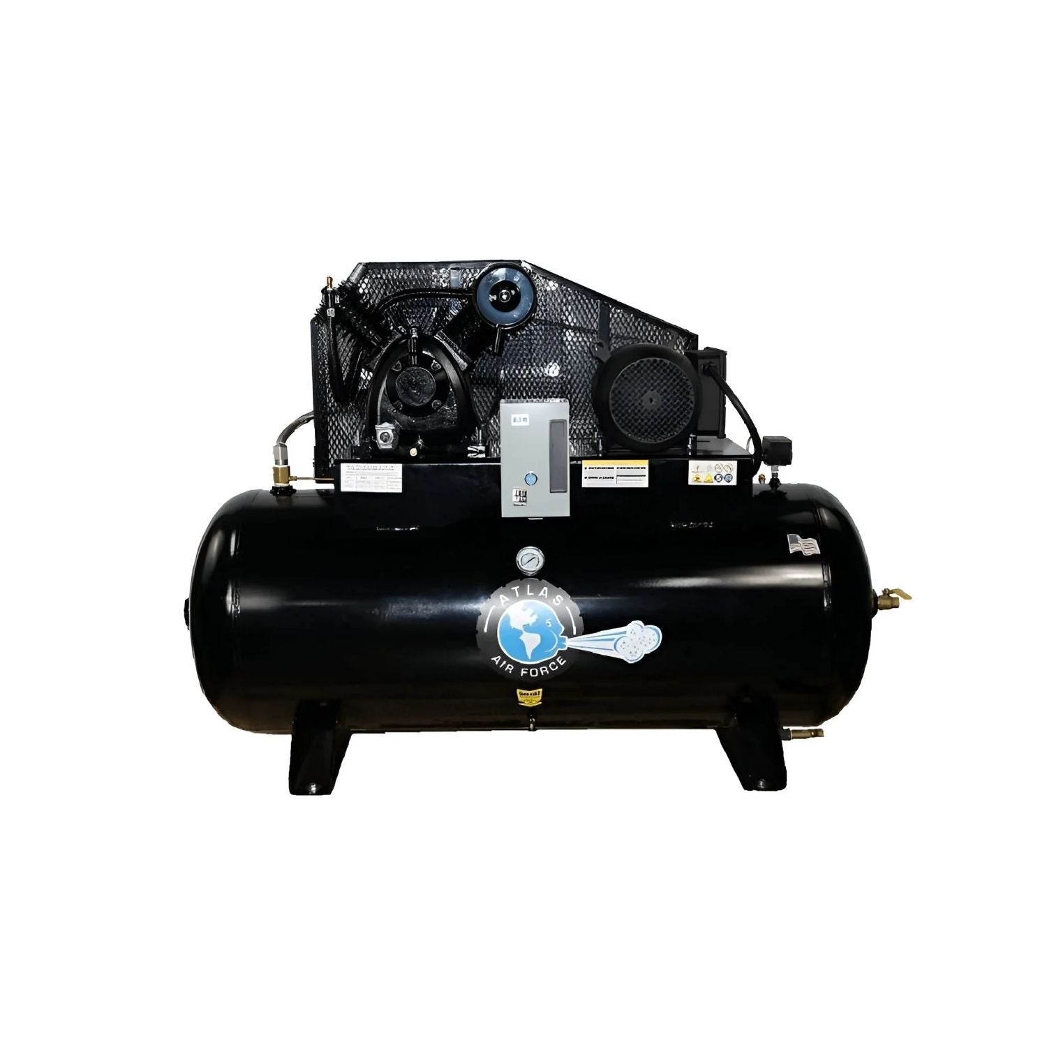 Atlas AF9-120H 7.5HP 120 Gallon Horizontal Air Compressor #ATEMPAF9-120H, AlamoEquipment.com