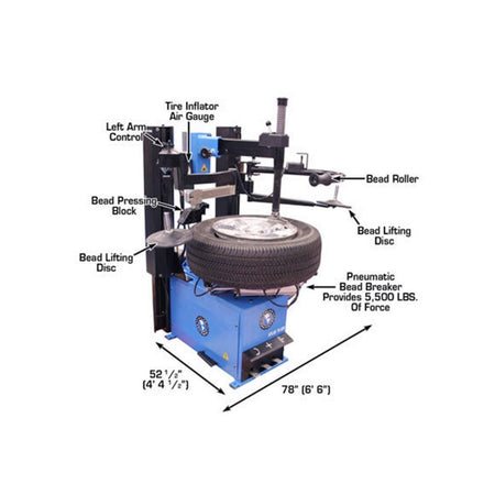 Atlas TC229DAA Tire Changer w/ Dual Assist Arms #ATETC229DAA-FPD, AlamoEquipment.com