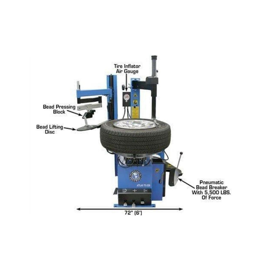 Atlas TC229LH Tire Changer w/ Left Hand Assist Arm #ATETC229LH-FPD, AlamoEquipment.com