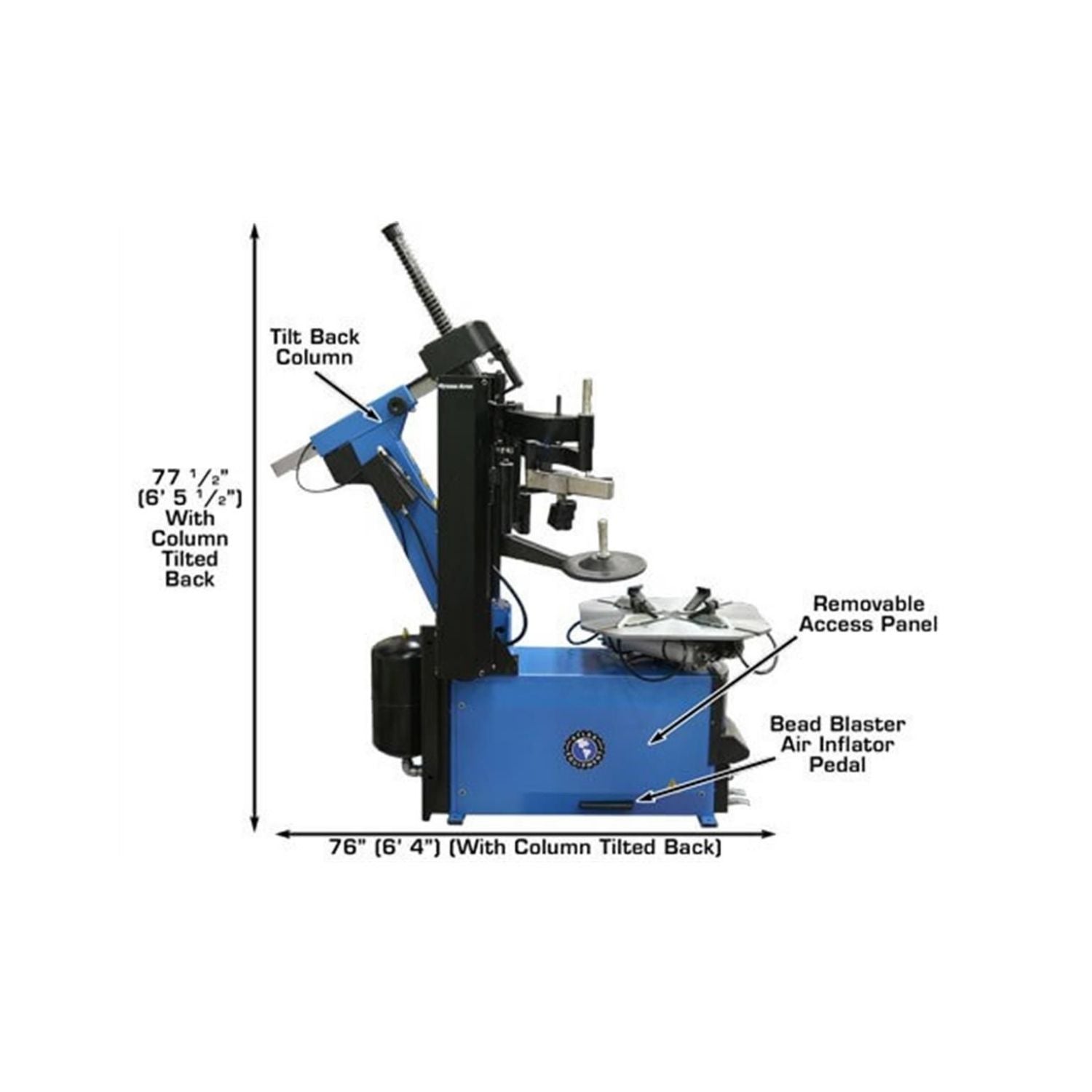 Atlas TC755DAA Tire Changer w/ Dual Assist Arms, AlamoEquipment.com