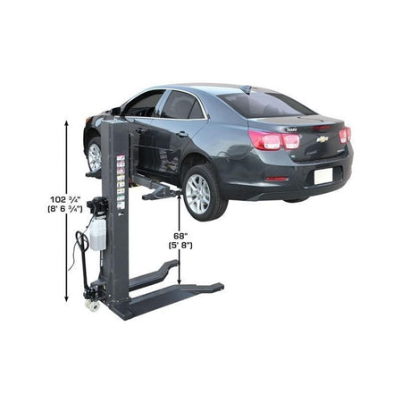 Atlas PSP-6000 6,000 lb. Portable Single Post Lift #ATEXH-PSP-6000-FPD, AlamoEquipment.com