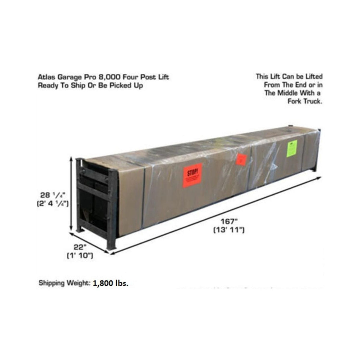 Atlas Garage PRO8000 8,000 lb. Hobbyist 4-Post Lift, AlamoEquipment.com