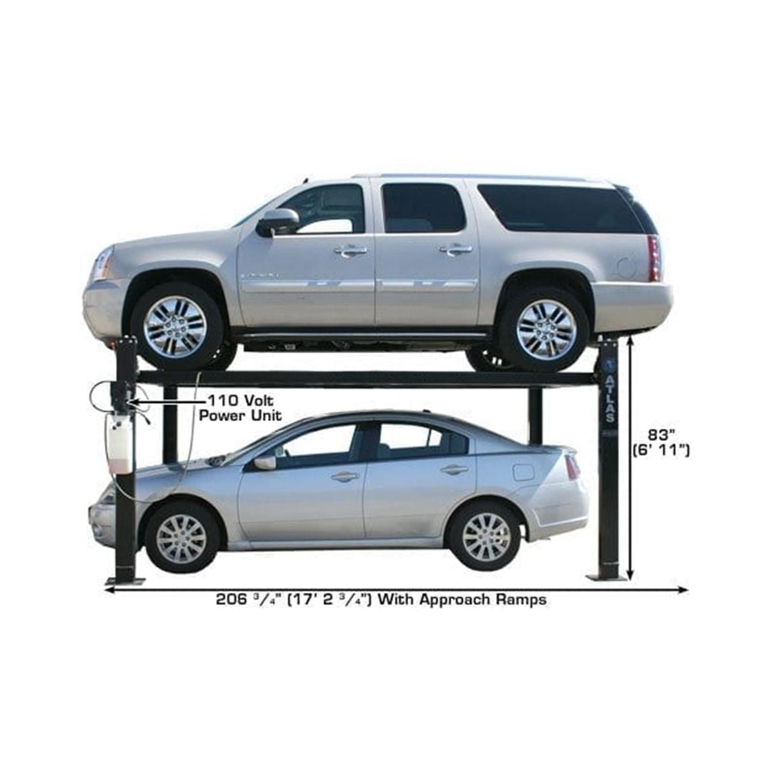 Atlas Garage PRO8000 8,000 lb. Hobbyist 4-Post Lift, AlamoEquipment.com
