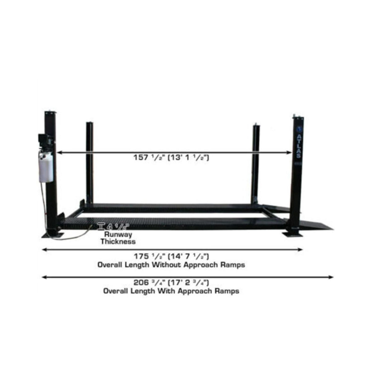 Atlas Garage PRO8000 8,000 lb. Hobbyist 4-Post Lift, AlamoEquipment.com
