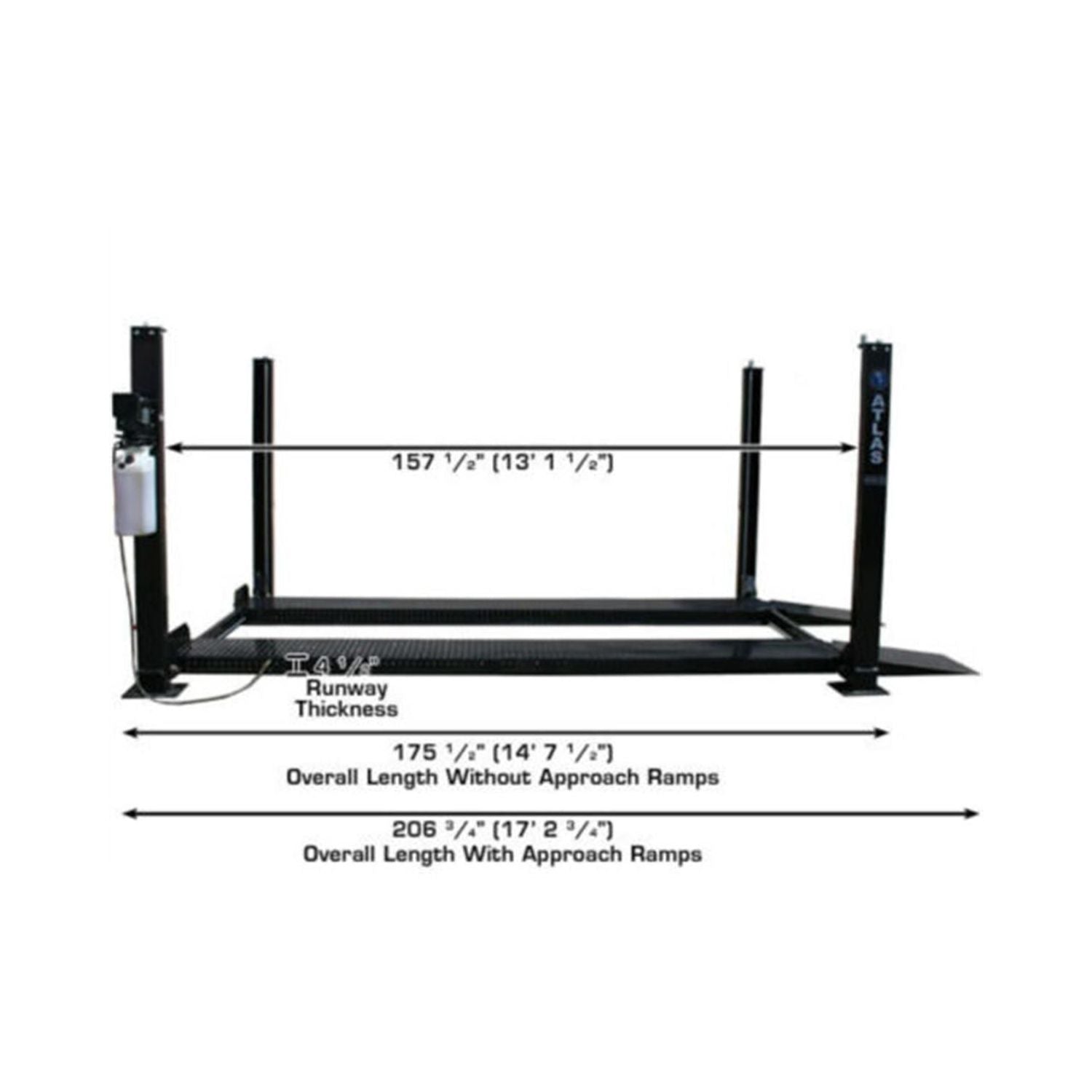 Atlas Garage PRO8000 8,000 lb. Hobbyist 4-Post Lift, AlamoEquipment.com