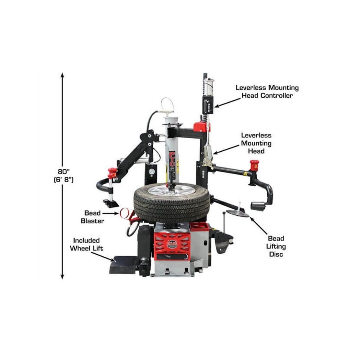 Atlas Platinum PTC500 Center-Post Tire Changer, AlamoEquipment.com