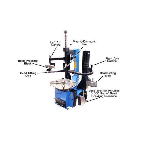 Atlas TC289DAA Tire Changer w/ Dual Assist Arms, AlamoEquipment.com