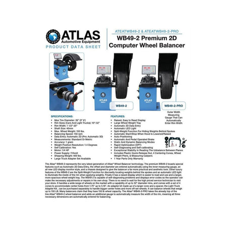 Atlas WB49-2 Auto-Data Wheel Balancer, AlamoEquipment.com