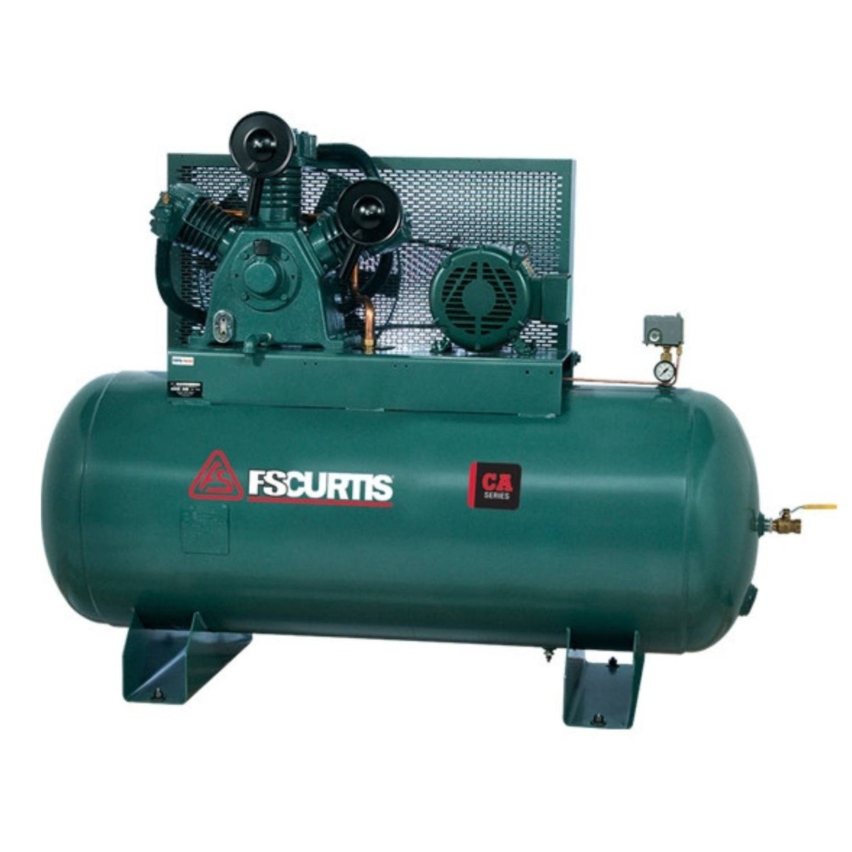 FS Curtis CA15 Simplex 15HP 120 Gallon Horizontal Air Compressor, AlamoEquipment.com