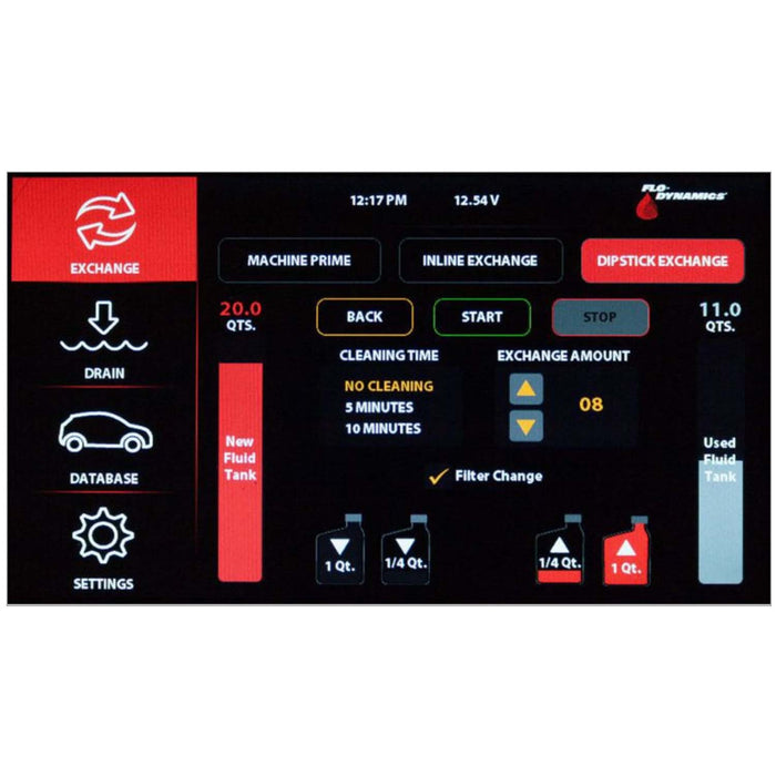 Flo-Dynamics TSD450TS ATF Inline & Dipstick Exchanger w/Touch Screen #40400055, alamoequipment.com