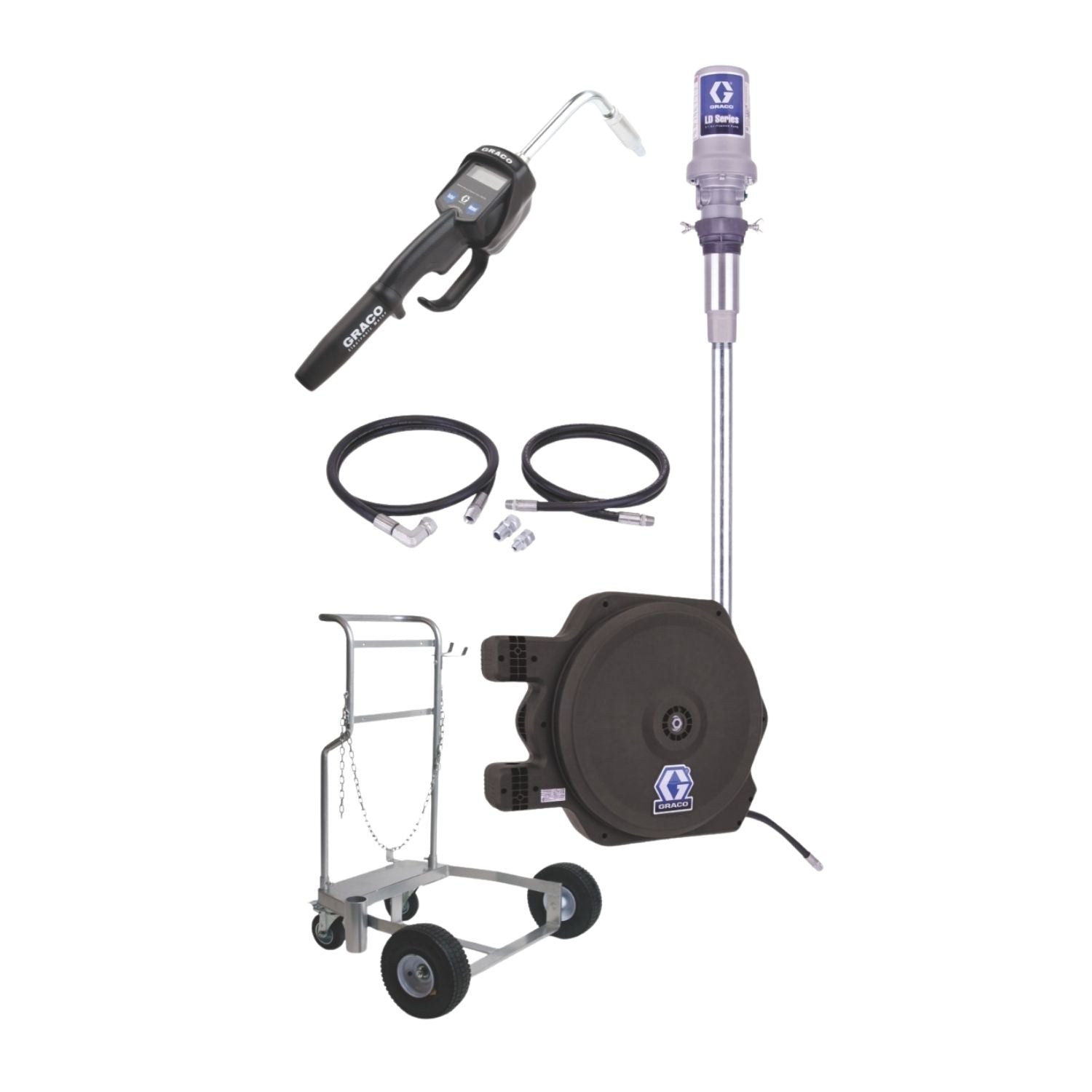 Graco Oil Pump Cart-Mount Package with reel, AlamoEquipment.com