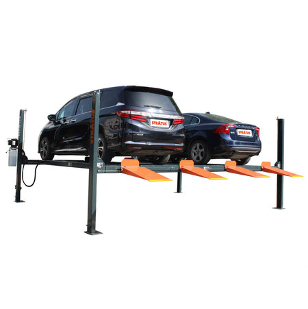 Stratus 4 Post 9k lbs Manual Release Double Parking Car Lift SAE-P49D, alamoequipment.com