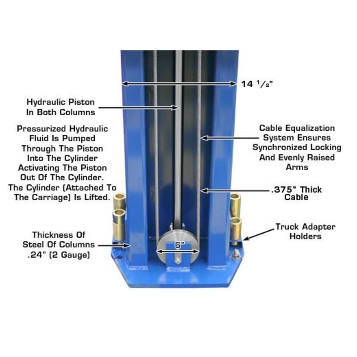 Atlas® PV10PX Heavy-Duty 2 Post Lift 10K lbs, alamoequipment.com