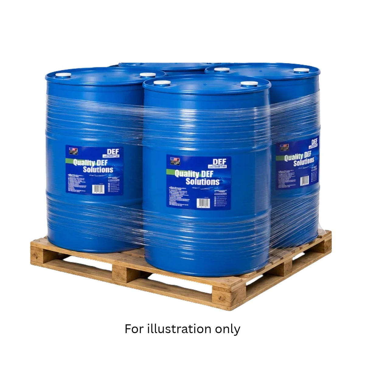 Quality DEF 55-Gal Drum Pallet, 4 Drums / 220 Gal, AlamoEquipment.com