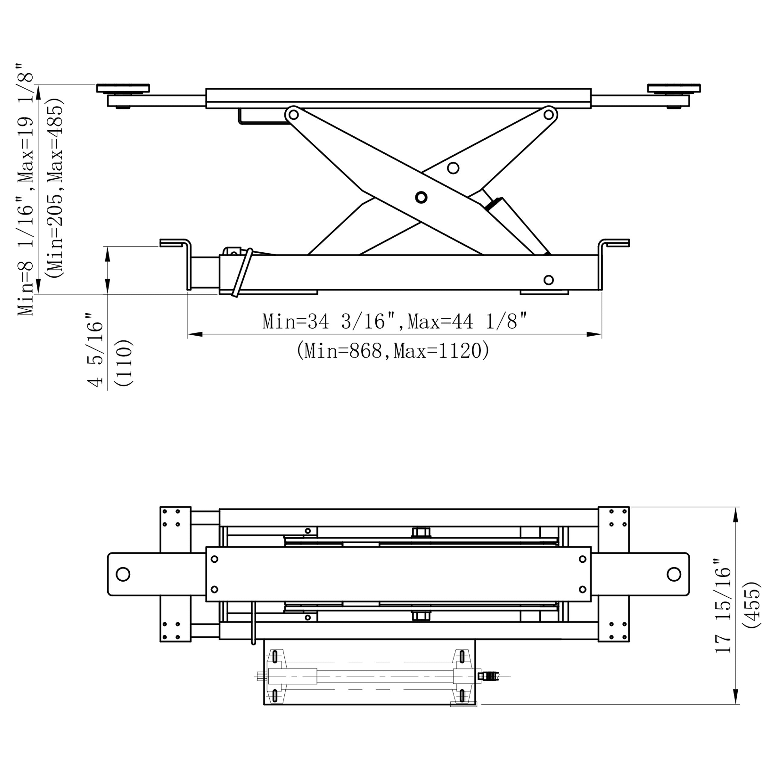 Stratus Sliding Bridge Jack SAE-BJ5, alamoequipment.com