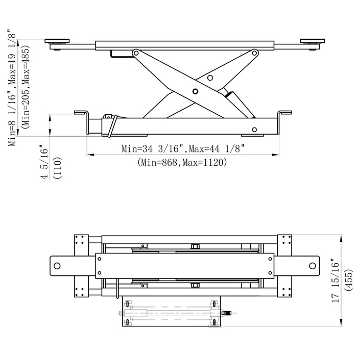 Stratus Sliding Bridge Jack SAE-BJ5, alamoequipment.com