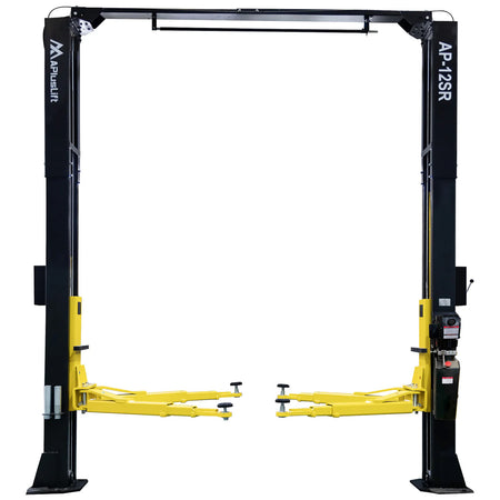 APlusLift 12,000LB 2-Post Overhead Single Release Direct Drive Car Lift #AP-12SR, alamoequipment.com