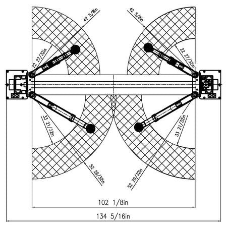 APlusLift 10,000LB 2-Post Floor Plate Heavy Duty Car Lift #HW-10KBP-A, alamoequipment.com