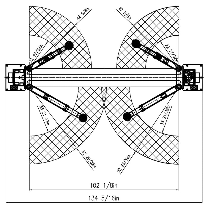 APlusLift 10,000LB 2-Post Floor Plate Heavy Duty Car Lift #HW-10KBP-A, alamoequipment.com