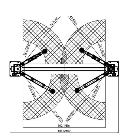 APlusLift 10,000LB 2-Post Overhead Heavy Duty Car Lift #HW-10KOH-A, alamoequipment.com