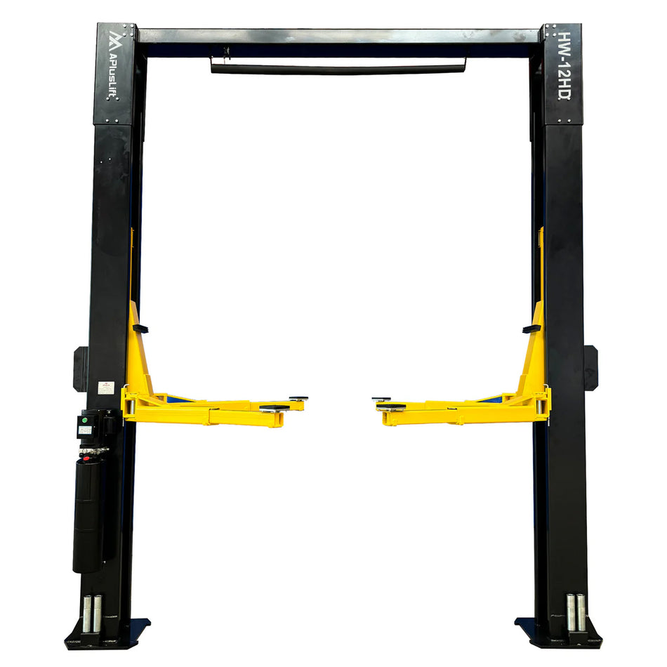 APlusLift 12,000LB 2-Post Overhead Single Release Direct Drive Car Lift #HW-12D, alamoequipment.com