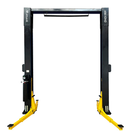 APlusLift 12,000LB 2-Post Overhead Single Release Direct Drive Car Lift #HW-12D, alamoequipment.com