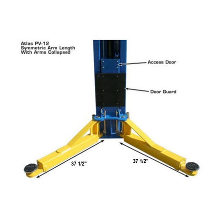 Atlas® PV12PX 2 Post Lift 12k lbs #ATEXH-PV12PX-FPD, alamoequipment.com