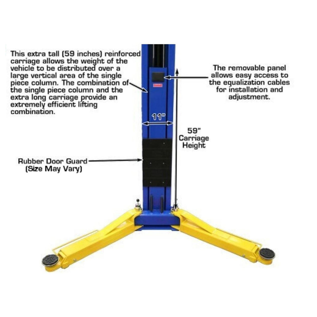 Atlas® OHX10000X Commercial Grade Extra Tall 2-Post Lift 10,000 lb #ATEATTD-OHX10000X-FPD, alamoequipment.com