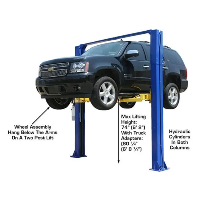 Atlas® Equipment 9KOH Symmetric/Asymmetric 2 Post Lift 9,000 lbs, alamoequpment.com