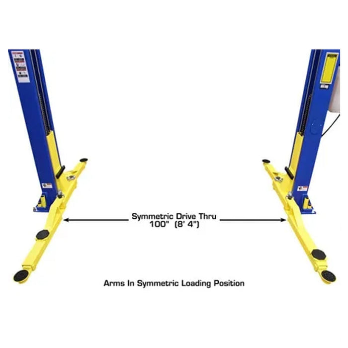 Atlas® Equipment 9KOH Symmetric/Asymmetric 2 Post Lift 9,000 lbs, alamoequpment.com