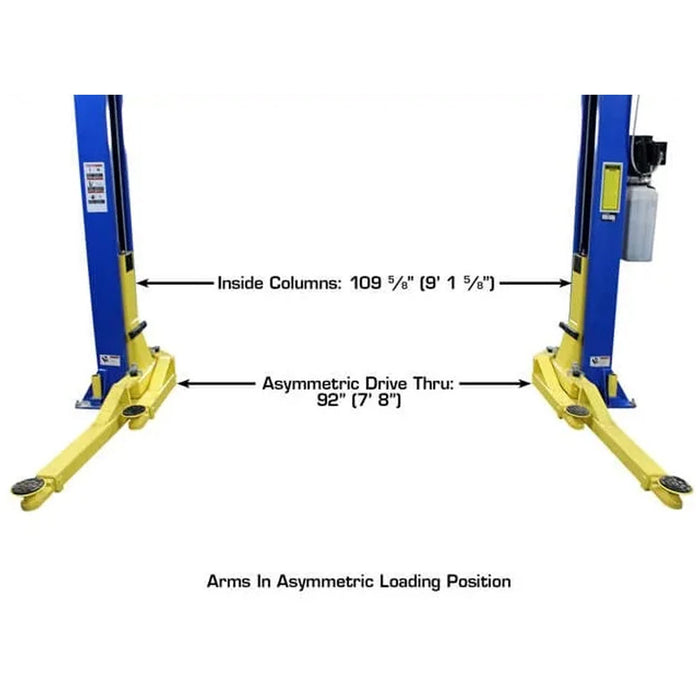 Atlas® Equipment PRO-9D Overhead 9,000 lb. Capacity 2-Post Lift, alamoequipment.com