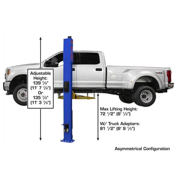 Atlas® Platinum PVL-10 ALI Certified Adj Height 2 Post Lift 10k lbs, alamoequiment.com