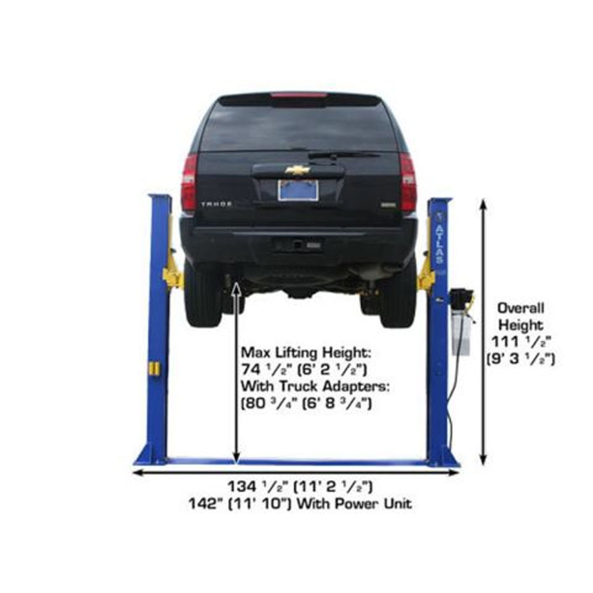 Atlas® 9KBP Floor Base-Plate 2 Post Lift 9,000 lbs #ATEXH-9KBPX-FPD, alamoequipment.com