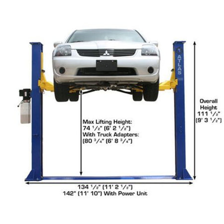 Atlas® 9KBP Floor Base-Plate 2 Post Lift 9,000 lbs #ATEXH-9KBPX-FPD, alamoequipment.com
