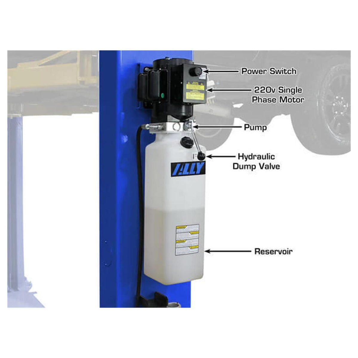 Atlas Equipment Platinum PVL9BP ALI Certified 2-Post Lift 9k lbs. #ATEAP-PVL9BP-FPD, alamoequipment.com