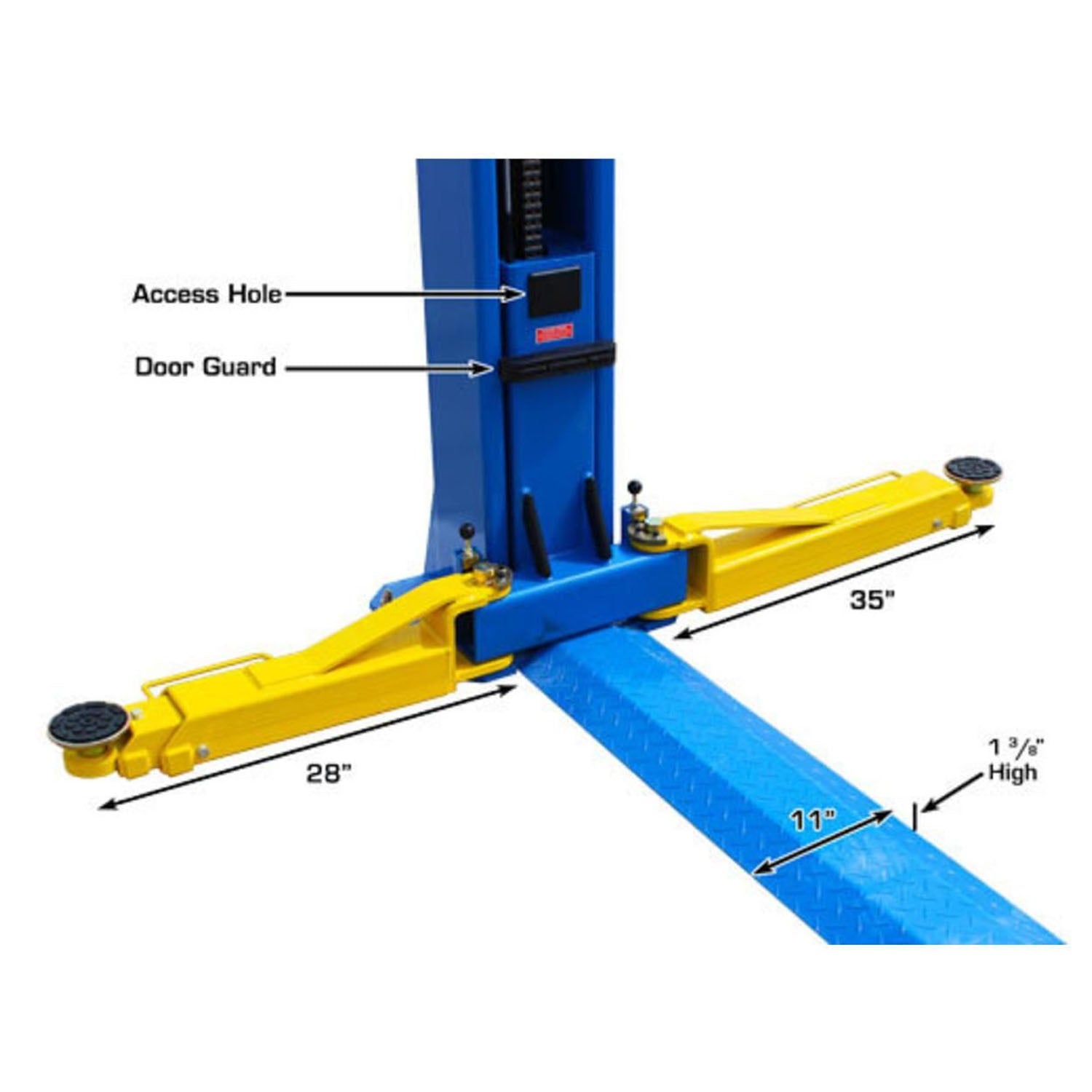 BP10000X Commercial Grade Baseplate 2-Post Lift 10,000 lbs #ATEATTD-BP10000X-FPD, alamoequipment.com