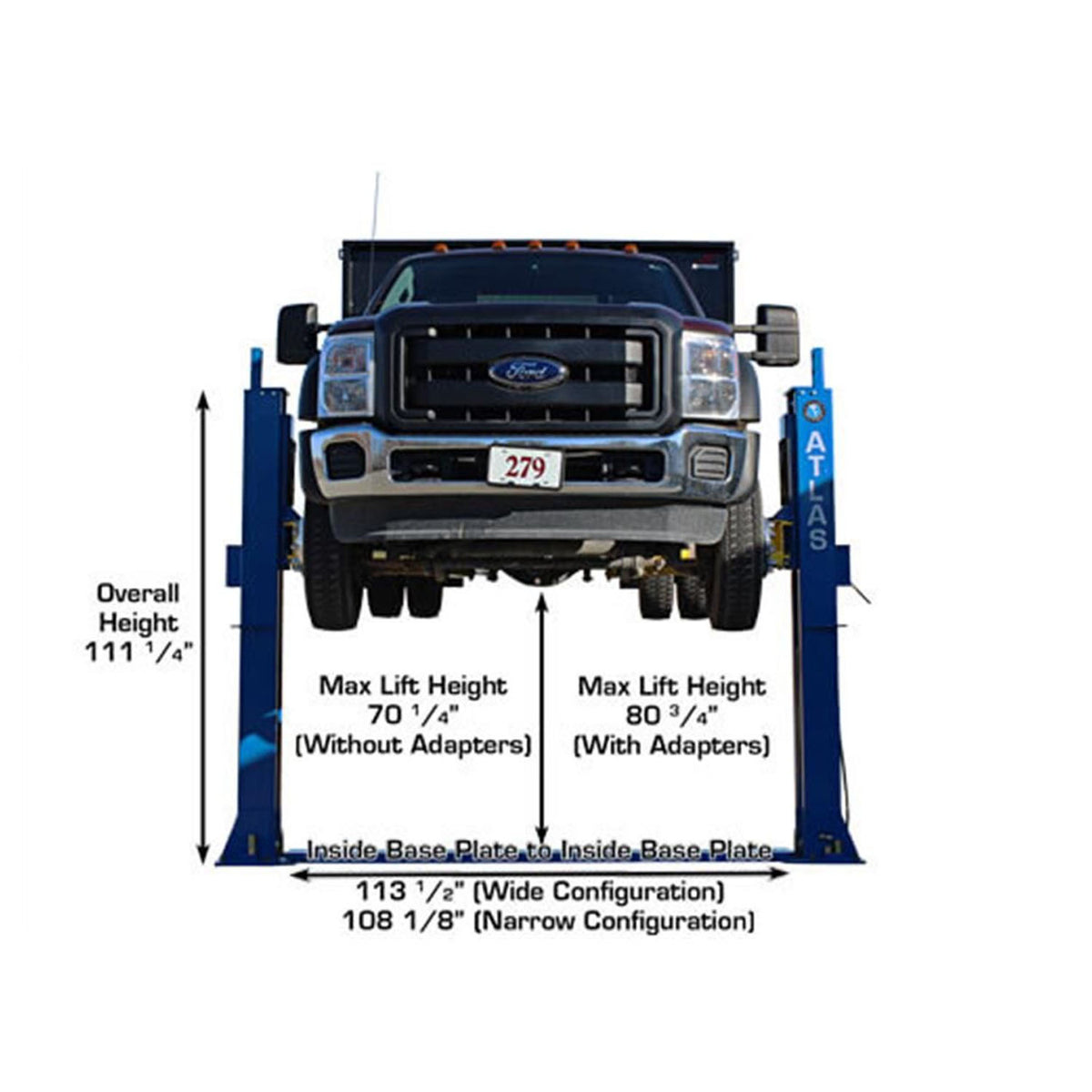 Atlas® BP-12000 HD 2 Post Lift 12K lbs #ATEATTD-BP12000X-FPD, alamoequipment.com