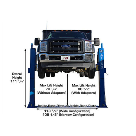 Atlas® BP-12000 HD 2 Post Lift 12K lbs #ATEATTD-BP12000X-FPD, alamoequipment.com