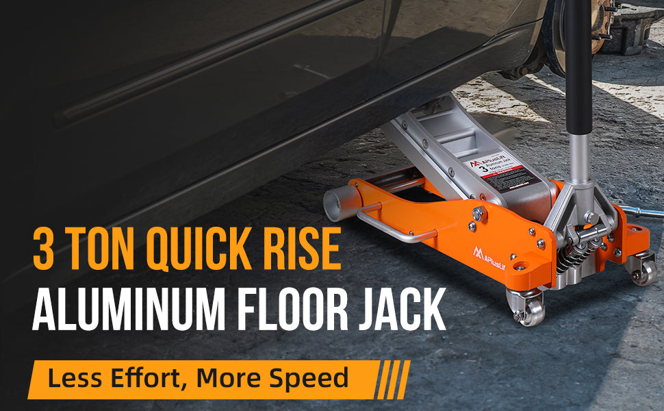 APlusLift 3 Ton Lower profile Full Aluminum Racing Floor Jack, AL350R