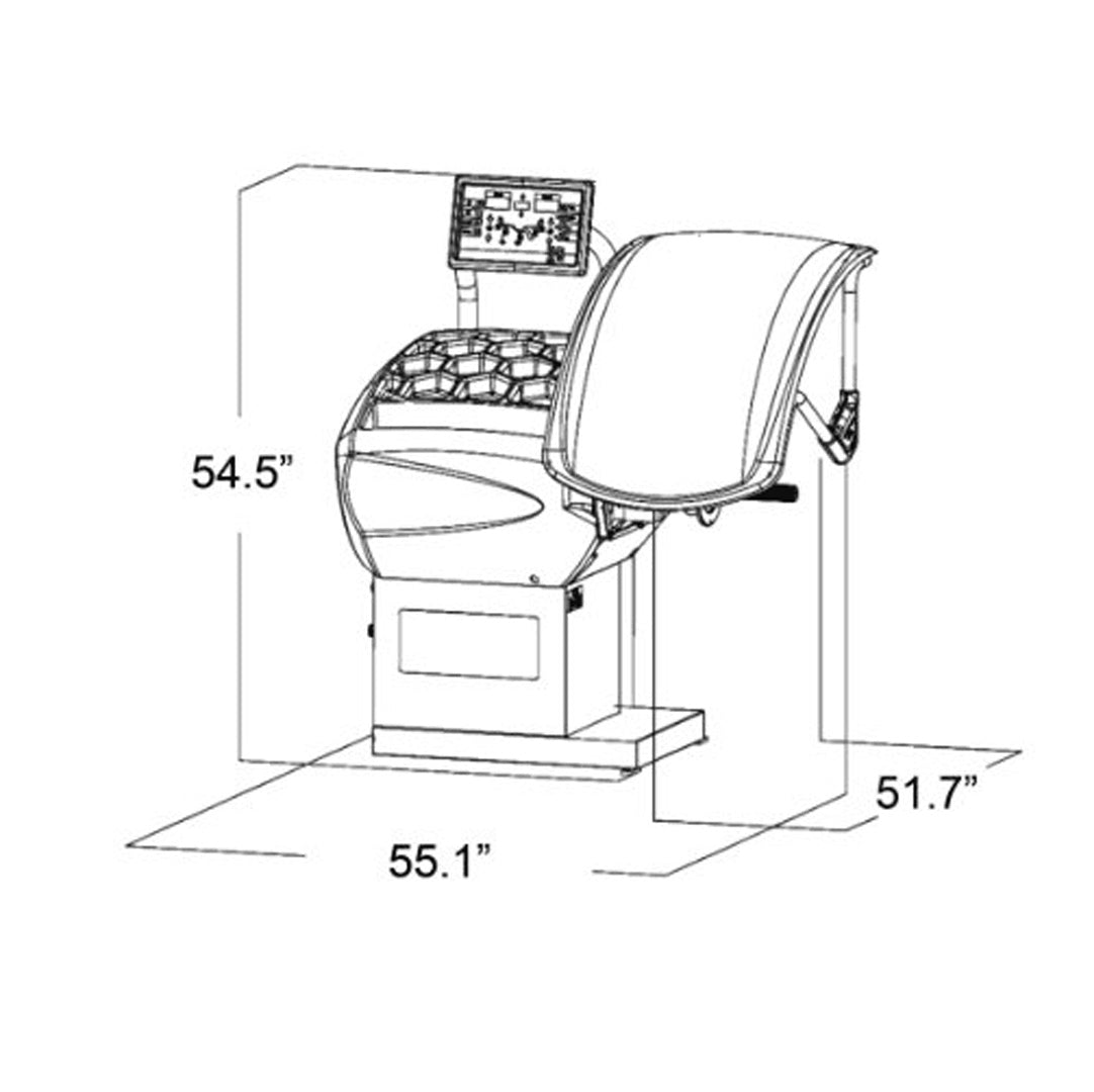 CEMB Spotter Digital Wheel Balancer w/Manual Clamping #ER72SE diagram, Alamo Equipment, TX