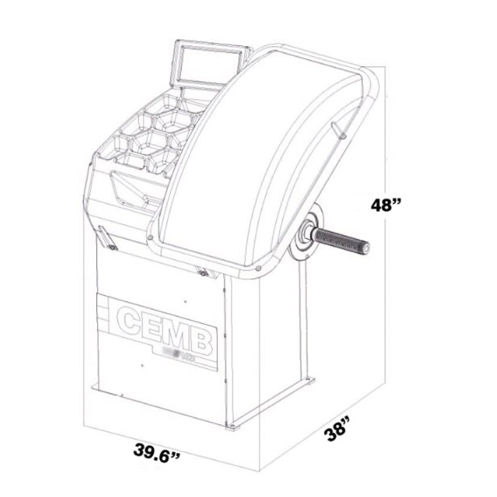 CEMB Space-Saving 3D Data Entry Wheel Balancer #EZ10, Alamo Equipment, TX