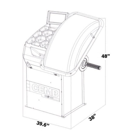 CEMB Space-Saving 3D Data Entry Wheel Balancer #EZ10, Alamo Equipment, TX
