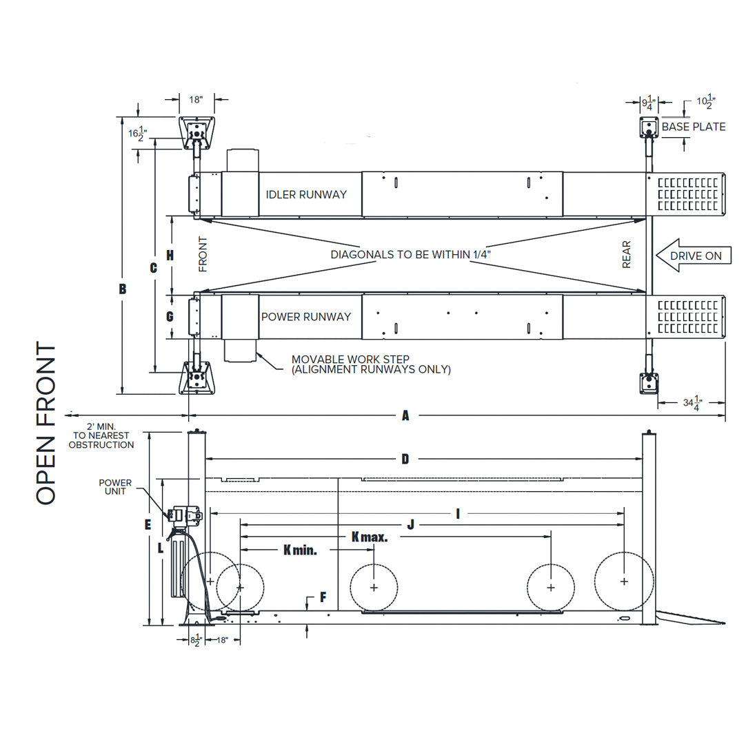 Challenger 5K 4-Post / Alignment - 4115 Specs, Alamo Equipment, TX