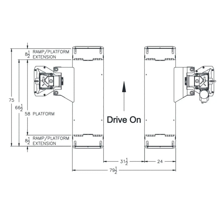 Challenger Low Profile Drive-On Express Pad #CLXP9 diagram, Alamo Equipment, TX